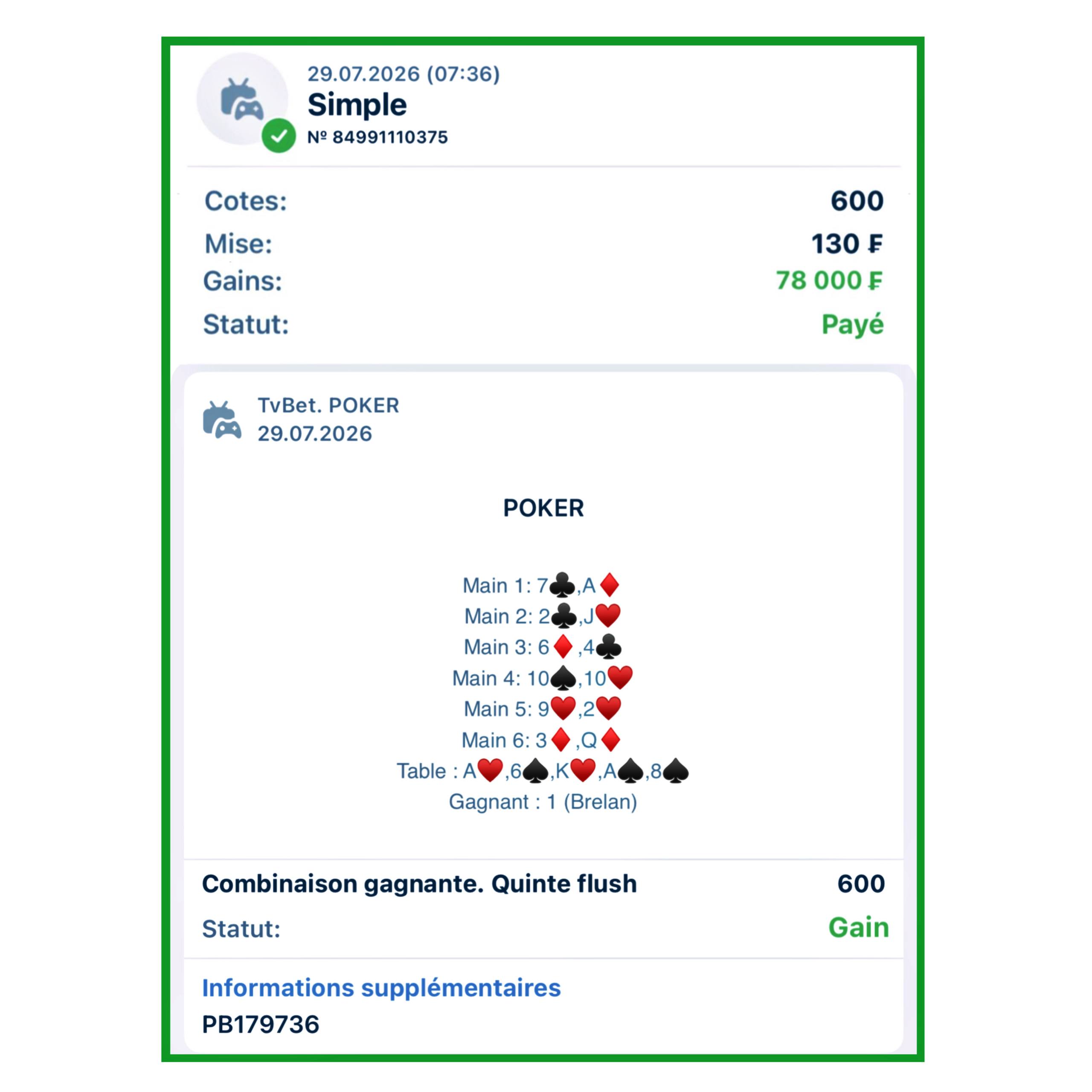 Aperçu Borel Pronos 3